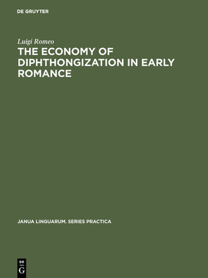 cover image of The economy of diphthongization in early romance